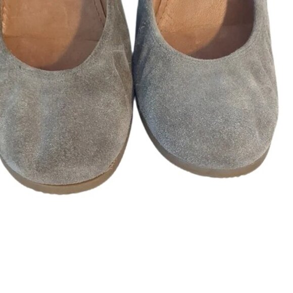 Lanvin Paris grey suede ballet wedge pumps size 37 - Picture 4 of 9